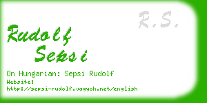 rudolf sepsi business card